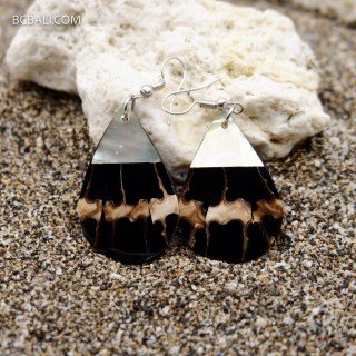 Top Picks Resin Shell Earrings Original Handmade Bali Product